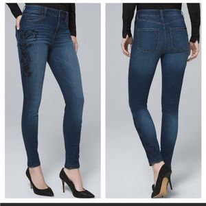 White House Black Market Embellished Skinny Jeans